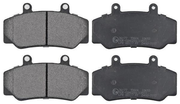Jeu de 4 plaquettes de frein A.B.S. ALL BRAKE SYSTEMS BV. ref. 36177