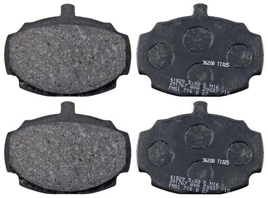 Jogo de 4 pastilhas de travão A.B.S. ALL BRAKE SYSTEMS BV. ref. 36208