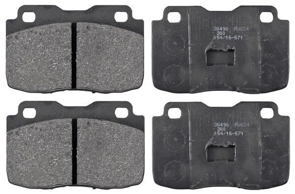 Jeu de 4 plaquettes de frein A.B.S. ALL BRAKE SYSTEMS BV. ref. 36496