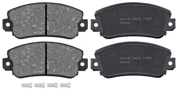 Jeu de 4 plaquettes de frein A.B.S. ALL BRAKE SYSTEMS BV. ref. 36518