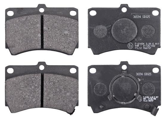 Jogo de 4 pastilhas de travão A.B.S. ALL BRAKE SYSTEMS BV. ref. 36594