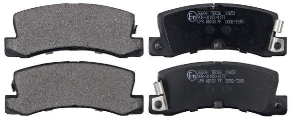 Jeu de 4 plaquettes de frein A.B.S. ALL BRAKE SYSTEMS BV. 36604