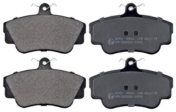 Jogo de 4 pastilhas de travão A.B.S. ALL BRAKE SYSTEMS BV. ref. 36703