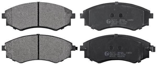 Jeu de 4 plaquettes de frein A.B.S. ALL BRAKE SYSTEMS BV. ref. 36717
