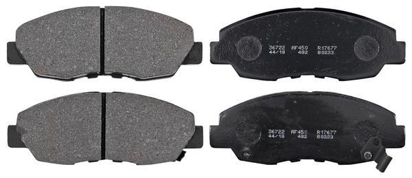 Jeu de 4 plaquettes de frein A.B.S. ALL BRAKE SYSTEMS BV. ref. 36722