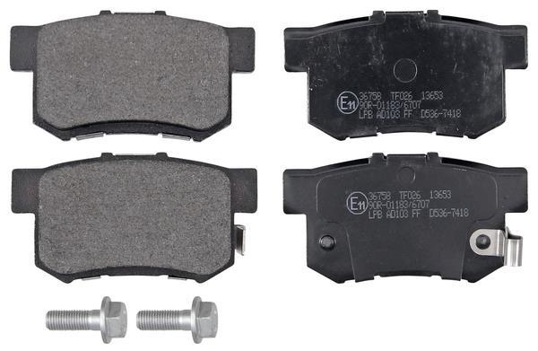 Jogo de 4 pastilhas de travão A.B.S. ALL BRAKE SYSTEMS BV. ref. 36758
