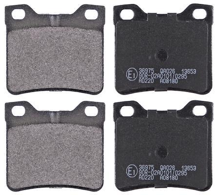 Jeu de 4 plaquettes de frein A.B.S. ALL BRAKE SYSTEMS BV. ref. 36975