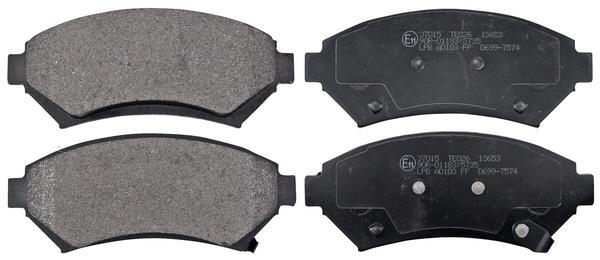Jogo de 4 pastilhas de travão A.B.S. ALL BRAKE SYSTEMS BV. ref. 37015