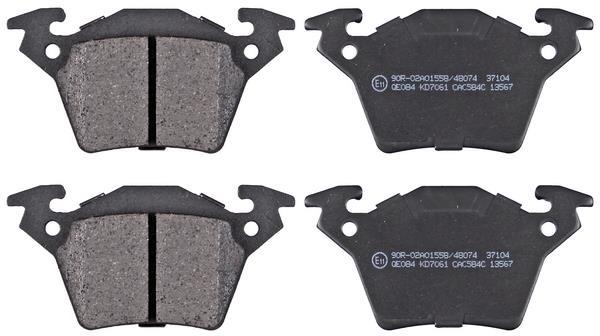 Jeu de 4 plaquettes de frein A.B.S. ALL BRAKE SYSTEMS BV. 37104