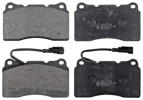 Jogo de 4 pastilhas de travão A.B.S. ALL BRAKE SYSTEMS BV. ref. 37106