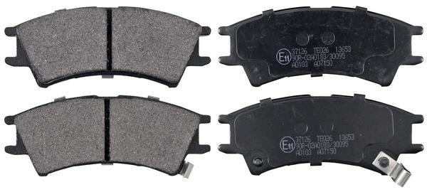 Jeu de 4 plaquettes de frein A.B.S. ALL BRAKE SYSTEMS BV. ref. 37126