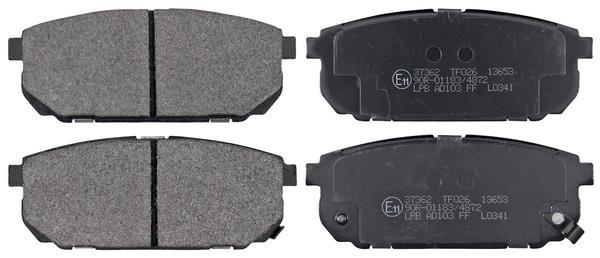 Jeu de 4 plaquettes de frein A.B.S. ALL BRAKE SYSTEMS BV. ref. 37362
