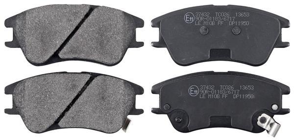 Jeu de 4 plaquettes de frein A.B.S. ALL BRAKE SYSTEMS BV. ref. 37432