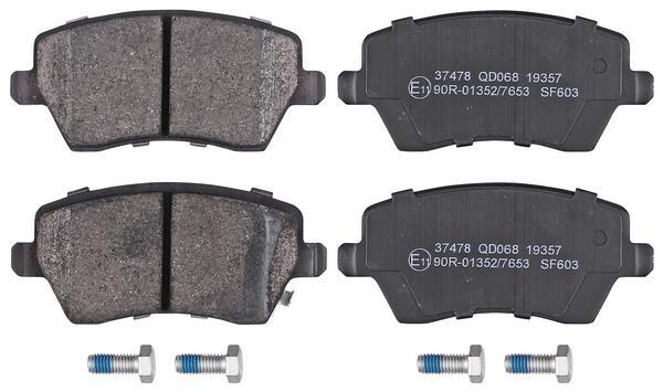 Jeu de 4 plaquettes de frein A.B.S. ALL BRAKE SYSTEMS BV. ref. 37478