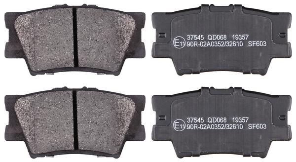 Jeu de 4 plaquettes de frein A.B.S. ALL BRAKE SYSTEMS BV. ref. 37545