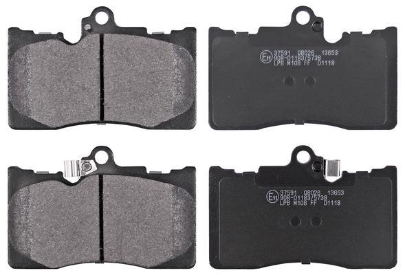 Jogo de 4 pastilhas de travão A.B.S. ALL BRAKE SYSTEMS BV. ref. 37591