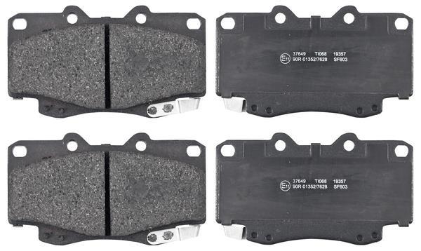 Jogo de 4 pastilhas de travão A.B.S. ALL BRAKE SYSTEMS BV. ref. 37649