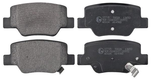 Jogo de 4 pastilhas de travão A.B.S. ALL BRAKE SYSTEMS BV. ref. 37735