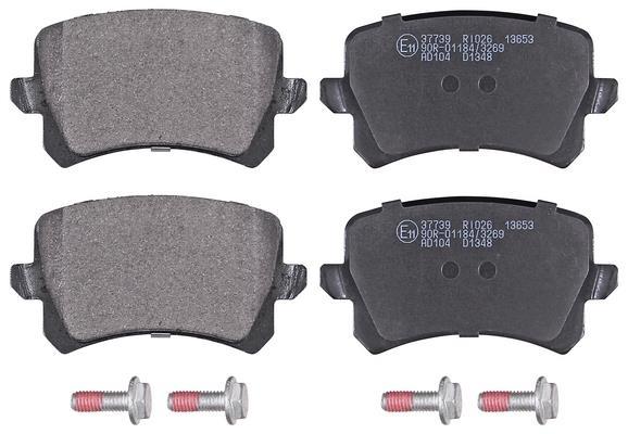 Jeu de 4 plaquettes de frein A.B.S. ALL BRAKE SYSTEMS BV. ref. 37739