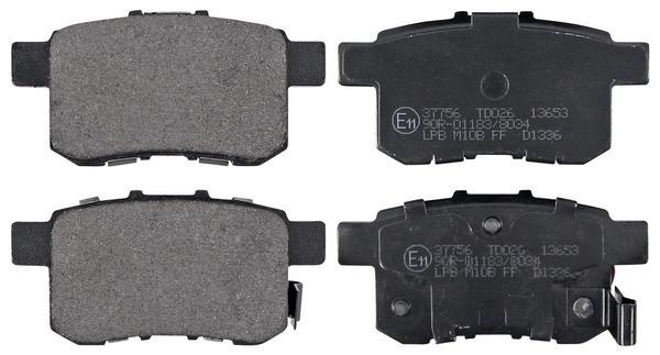 Jogo de 4 pastilhas de travão A.B.S. ALL BRAKE SYSTEMS BV. ref. 37756