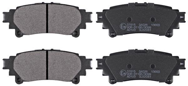 Jogo de 4 pastilhas de travão A.B.S. ALL BRAKE SYSTEMS BV. ref. 37815