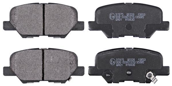 Jeu de 4 plaquettes de frein A.B.S. ALL BRAKE SYSTEMS BV. ref. 37975