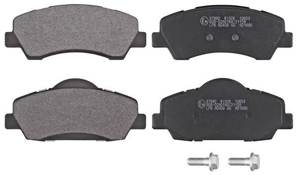 Jeu de 4 plaquettes de frein A.B.S. ALL BRAKE SYSTEMS BV. ref. 37990