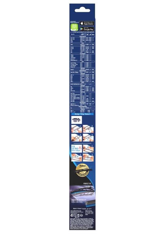 Balai d'essuie-glace (Essuie glace) VALEO VM44 - ref. 574196