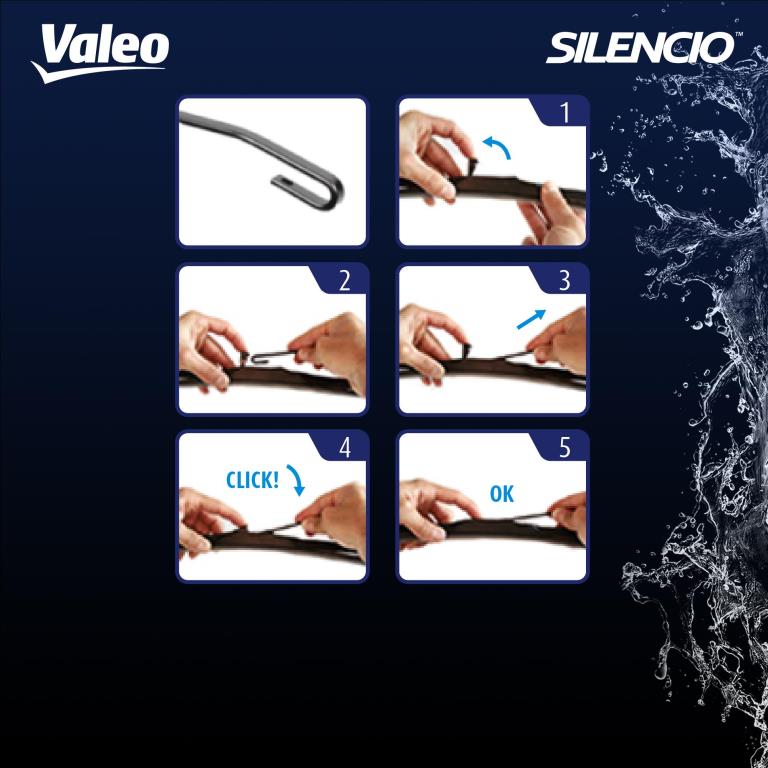 Balai d'essuie-glace (Essuie glace) VALEO VH136 - ref. 574736