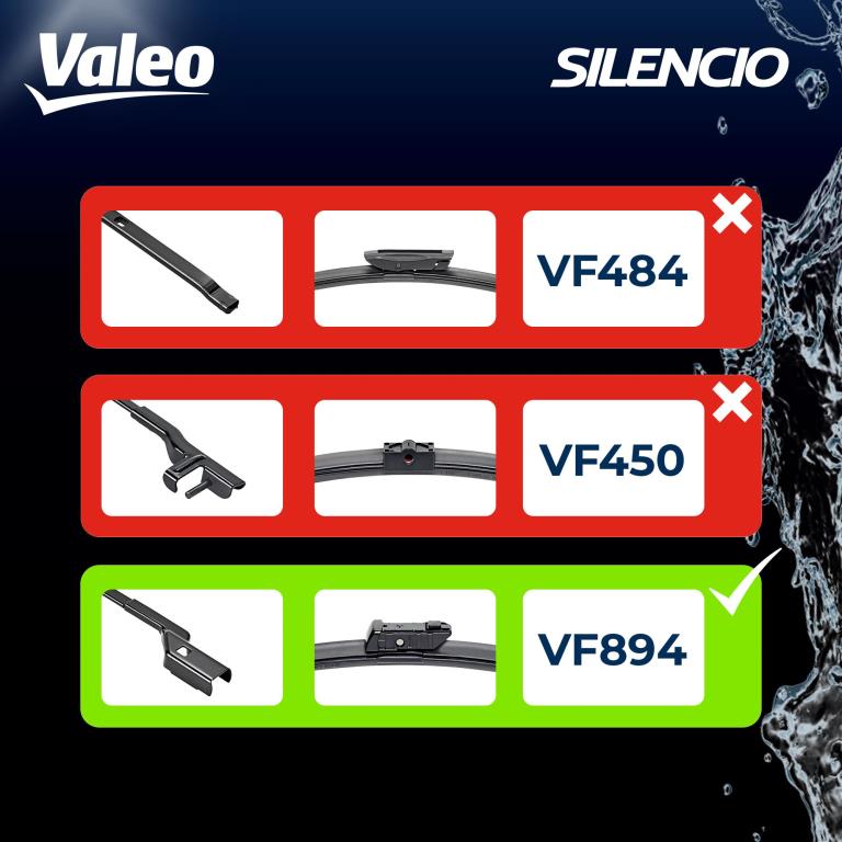 Balai d'essuie-glace (Essuie glace) VALEO VF894 - ref. 577894
