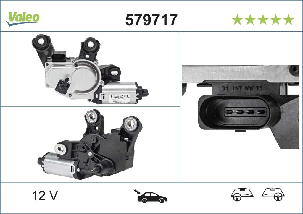 Moteur d'essuie-glace VALEO ref. 579717