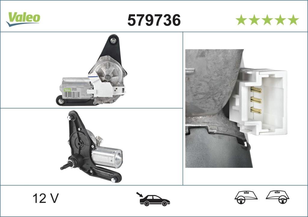 Moteur d'essuie-glace VALEO 579736