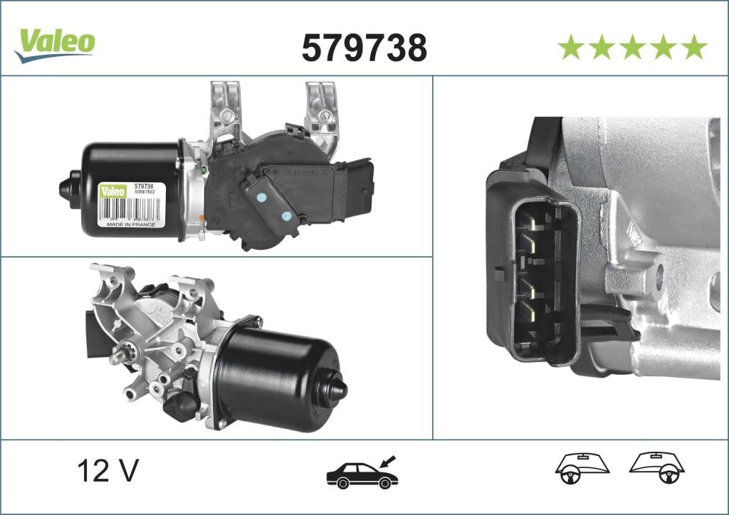 Motor del limpiaparabrisas VALEO 579738
