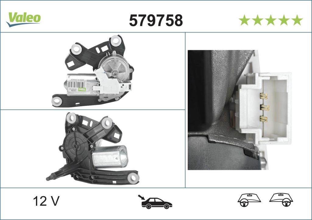 Moteur d'essuie-glace VALEO ref. 579758