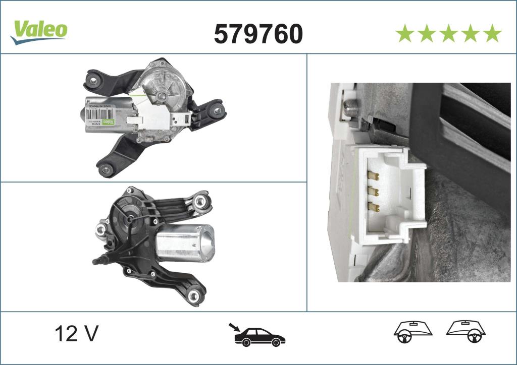 Moteur d'essuie-glace VALEO 579760