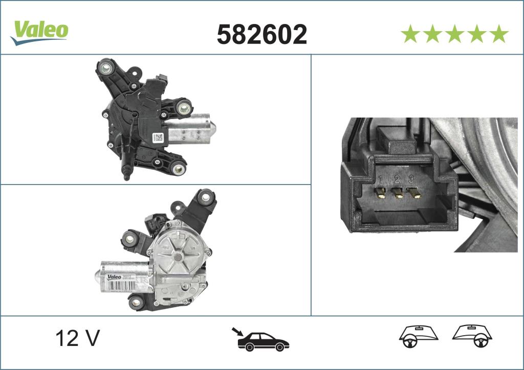 Moteur d'essuie-glace VALEO 582602