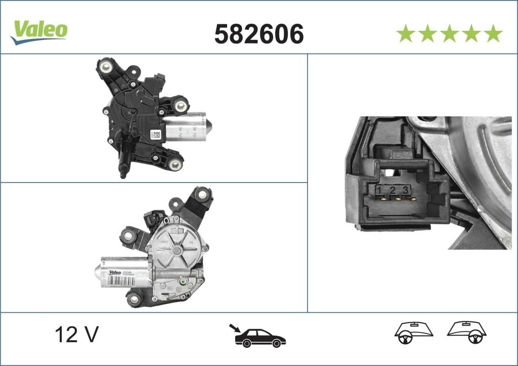 Moteur d'essuie-glace VALEO 582606