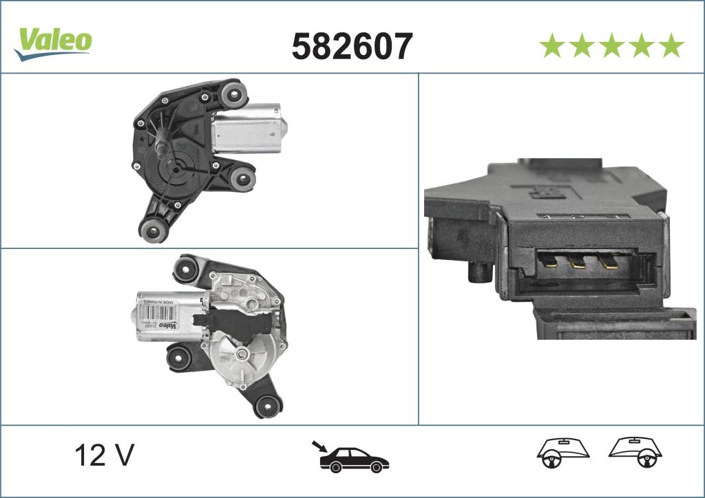 Motor del limpiaparabrisas VALEO 582607