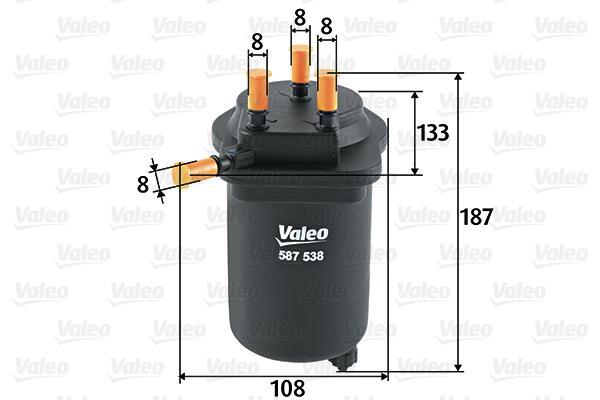 Filtre à carburant (Filtre à gasoil) VALEO ref. 587538