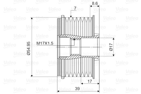 Rueda libre alternador VALEO ref. 588138
