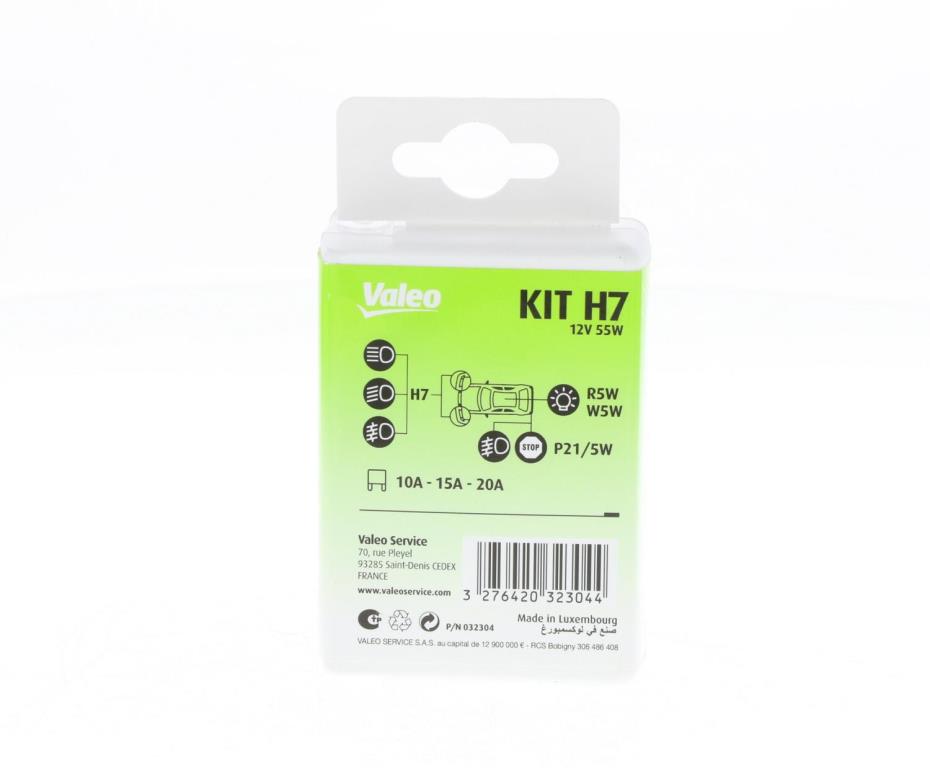 Coffret d'ampoules VALEO 5 ✕ H7 - ref. 032304