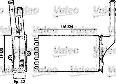 Radiateur De Chauffage Valeo Haute Performance - Dimensions 243x158x42 Mm - 6