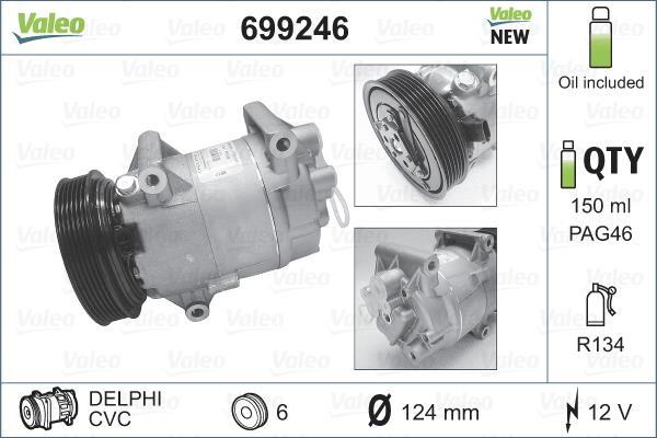Compressor de climatização VALEO ref. 699246