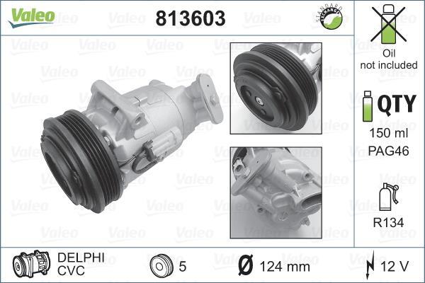 Compresseur, climatisation VALEO 813603