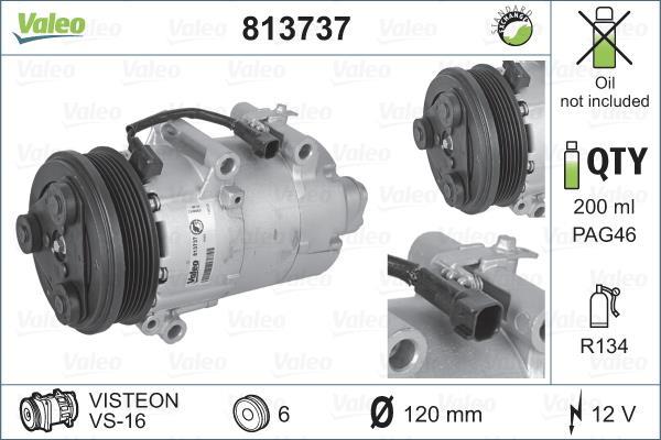 Compresseur, climatisation VALEO ref. 813737