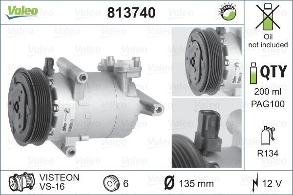 Compresseur, climatisation VALEO ref. 813740