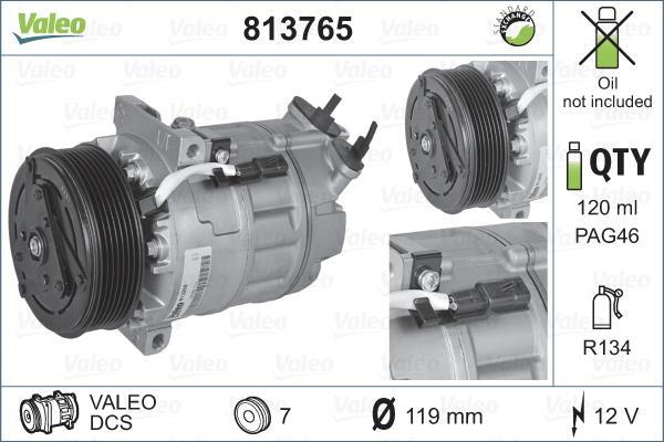 Compresseur, climatisation VALEO ref. 813765