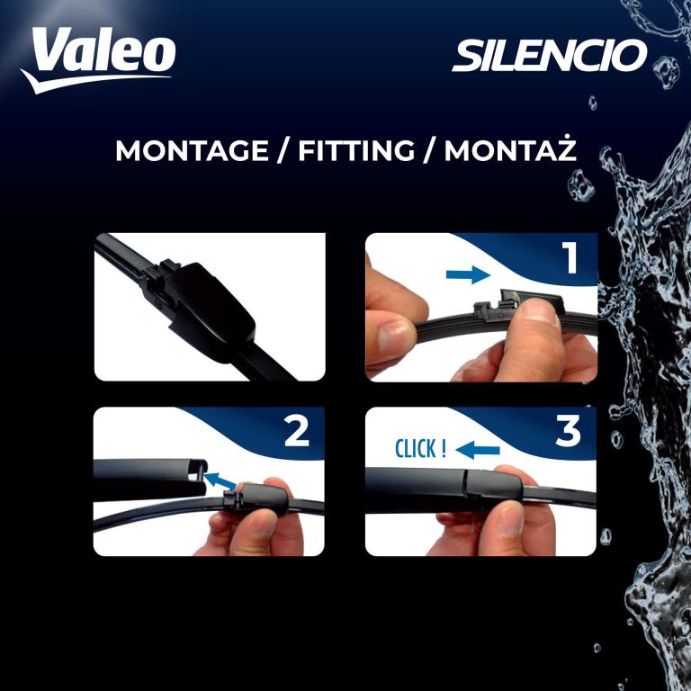 Balai d'essuie-glace (Essuie glace) VALEO VR250 - ref. 574300