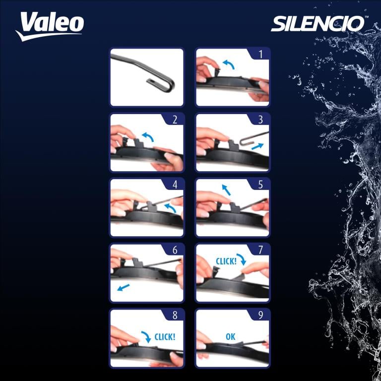 Balai d'essuie-glace (Essuie glace) VALEO VH129 - ref. 574729