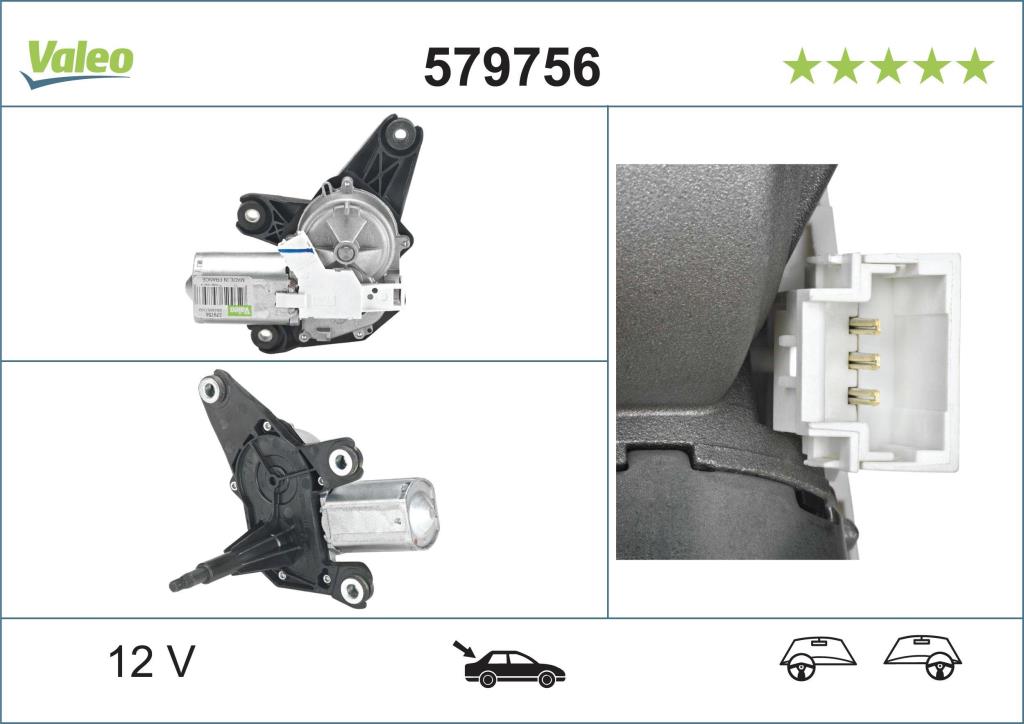 Moteur d'essuie-glace VALEO ref. 579756